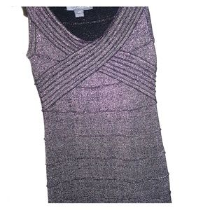 Metallic purple short dress